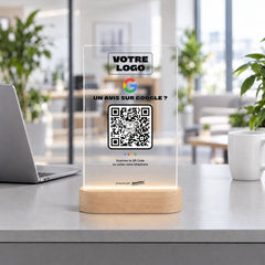Plaque avis LED personnalisée dans une agence