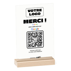 Plaque Google Merci ! personnalisée en acrylique