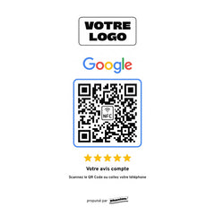 Plaque Google Minimaliste personnalisée LED socle bois