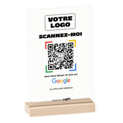 Plaque Google Scannez-moi personnalisée en acrylique