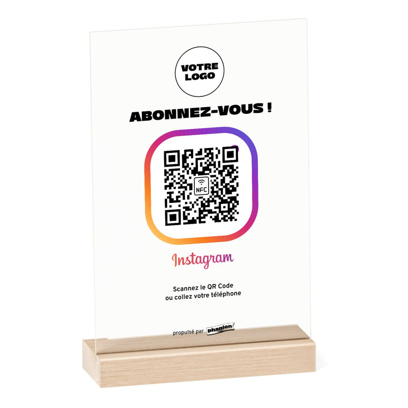 Plaque Instagram Icône Instagram Acrylique