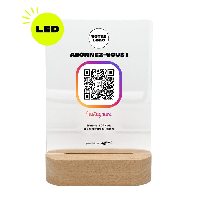 Plaque Instagram Icône Instagram LED