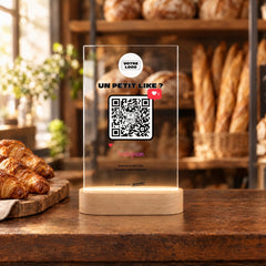 Plaque avis LED personnalisée dans une boulangerie