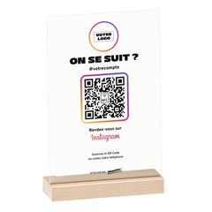 Plaque Instagram On se suit ? personnalisée en acrylique