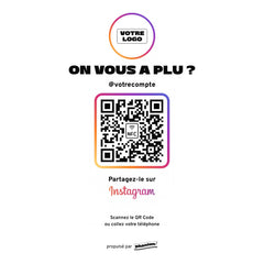 Plaque Instagram On vous a plu ? personnalisée LED socle bois