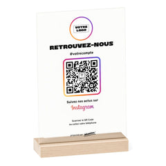 Plaque Instagram Retrouvez-nous personnalisée en acrylique