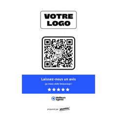 Plaque Meilleurs Agents Bandeau personnalisée LED socle bois