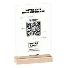 Plaque Meilleurs Agents Votre avis nous intéresse personnalisée en acrylique