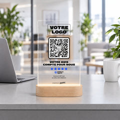 Plaque avis personnalisée LED dans une agence