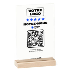 Plaque Meilleurs Agents Notez-nous personnalisée en acrylique
