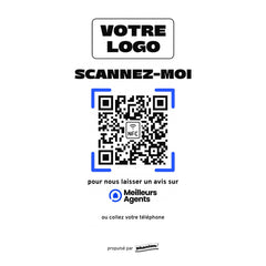 Plaque Meilleurs Agents Scannez-moi personnalisée en acrylique