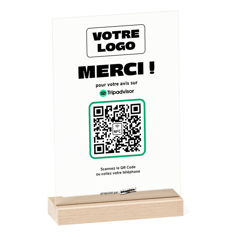 Plaque Avis Tripadvisor « Merci ! » Acrylique