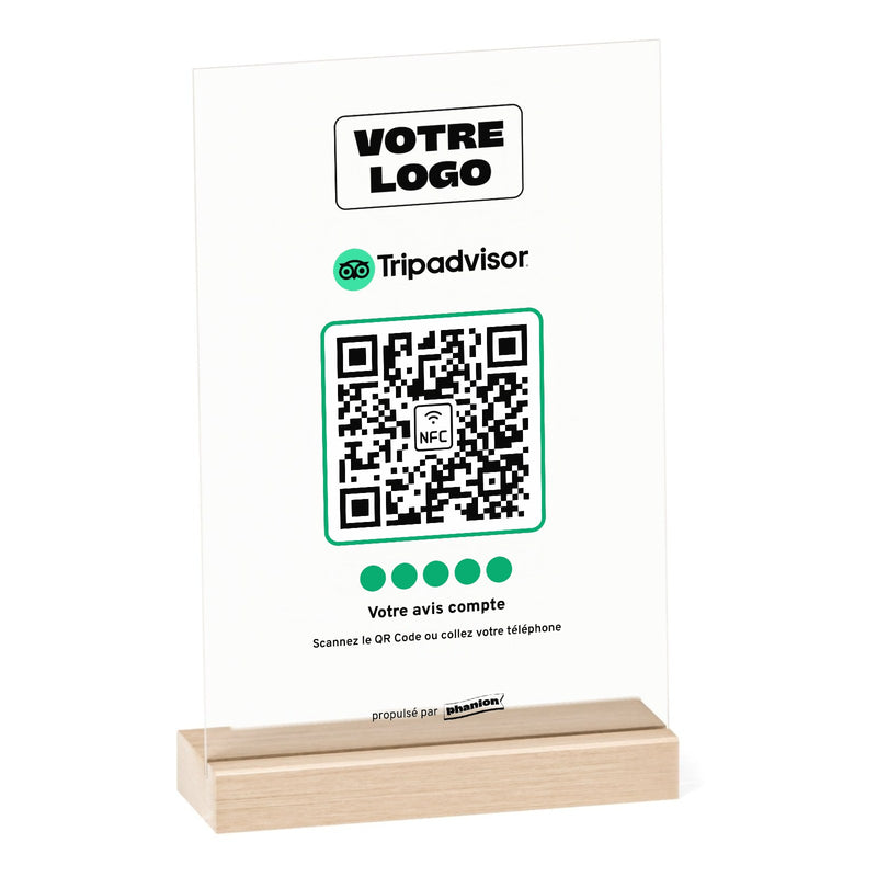 Plaque Tripadvisor Minimaliste personnalisée en acrylique