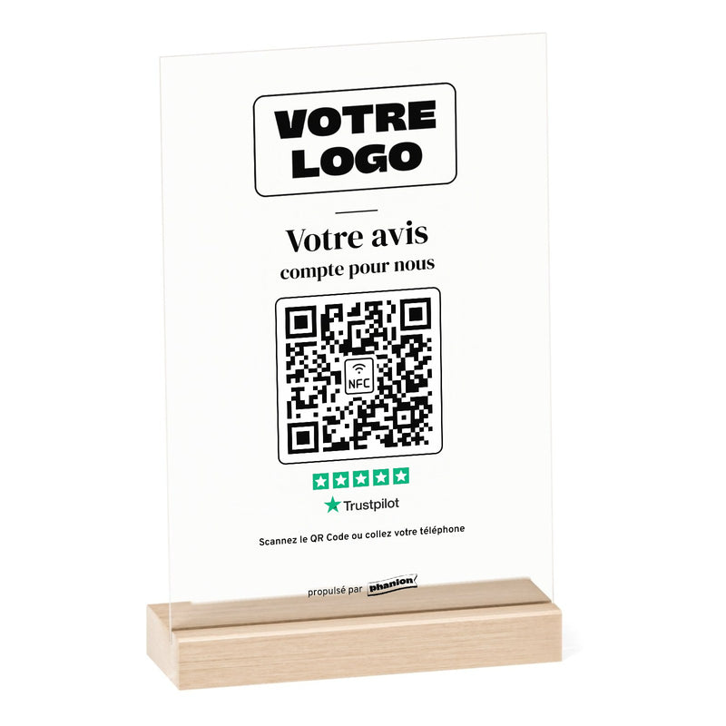 Plaque Avis Trustpilot Élégante Acrylique