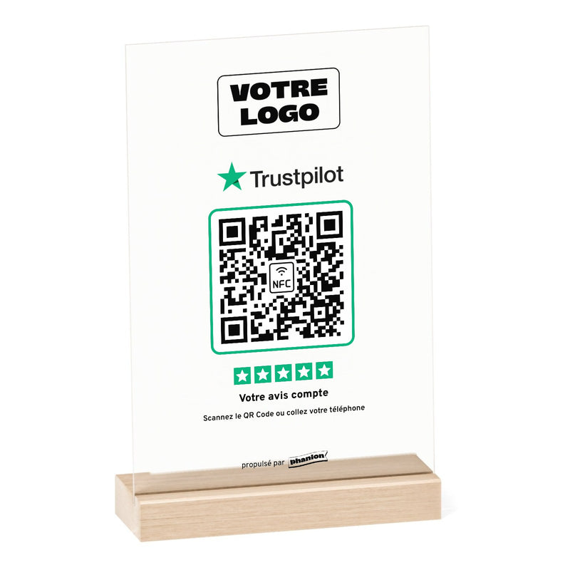 Plaque Avis Trustpilot Minimaliste Acrylique