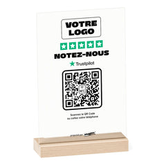 Plaque Trustpilot Notez-nous personnalisée en acrylique