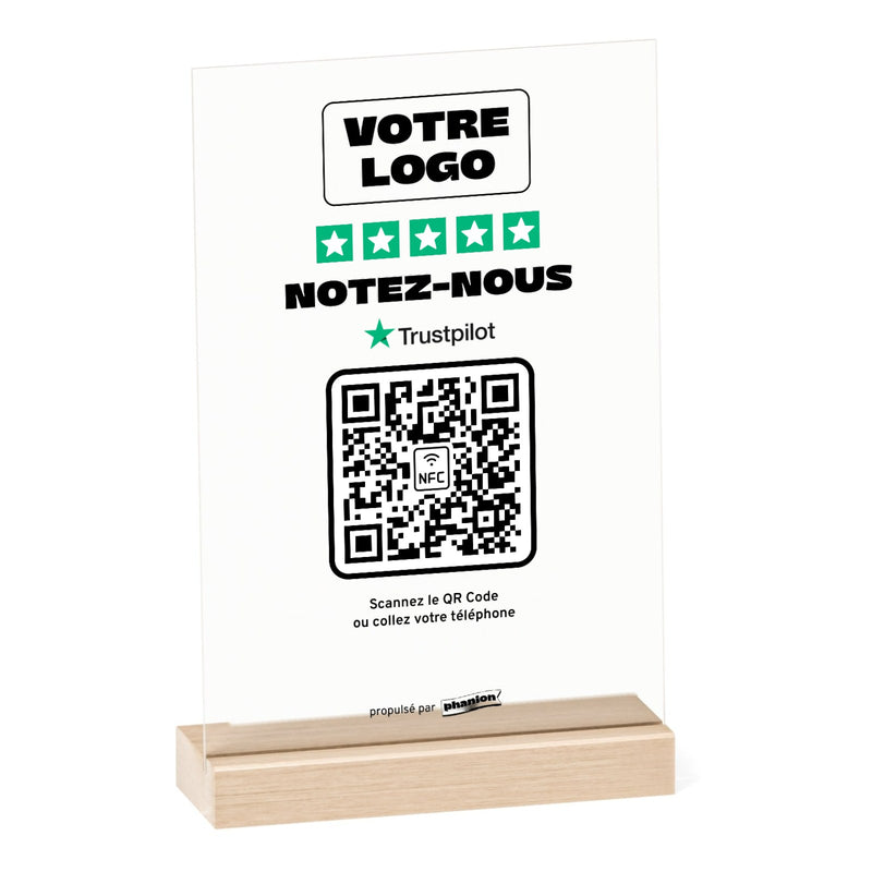 Plaque Avis Trustpilot « Notez-nous » Acrylique