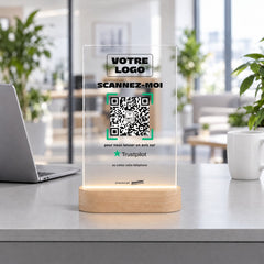 Plaque avis LED personnalisée dans une agence