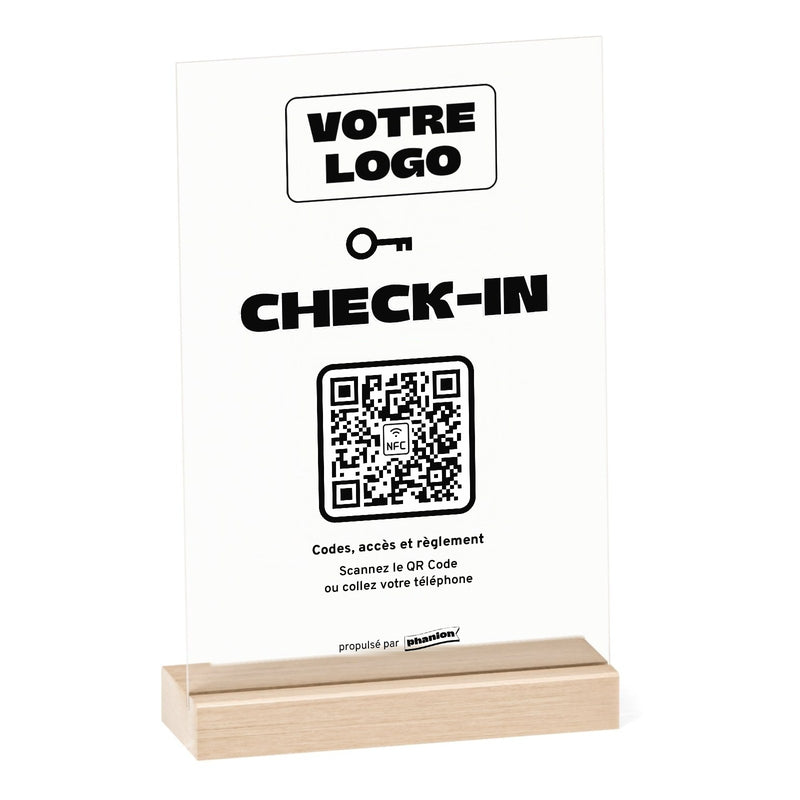 Plaque Accueil « Check-in » Acrylique
