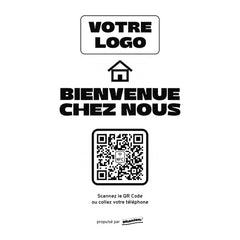 Plaque accueil Bienvenue chez nous personnalisée en acrylique