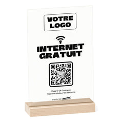 Plaque wifi Internet gratuit personnalisée en acrylique