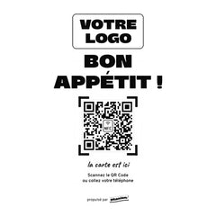 Plaque menu Bon appétit personnalisée LED socle bois