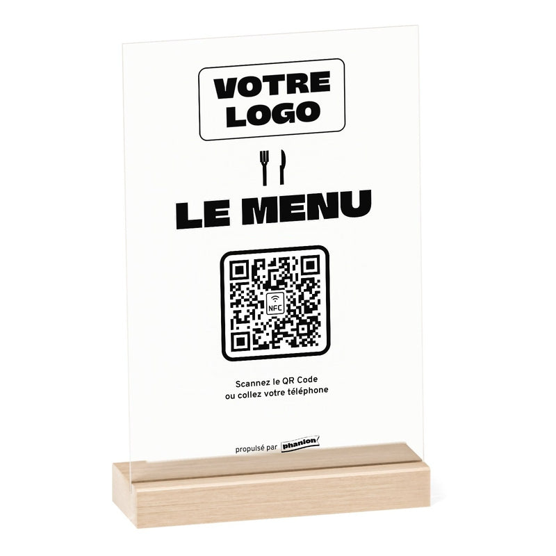 Plaque menu Le menu personnalisée en acrylique