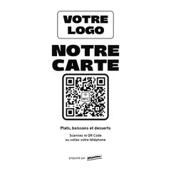 Plaque menu Notre carte personnalisée en acrylique
