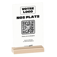 Plaque menu Nos plats personnalisée en acrylique
