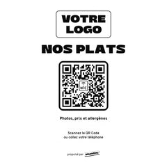 Plaque menu Nos plats personnalisée en acrylique