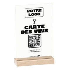 Plaque menu Carte des vins personnalisée en acrylique