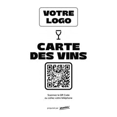 Plaque menu Carte des vins personnalisée LED socle bois