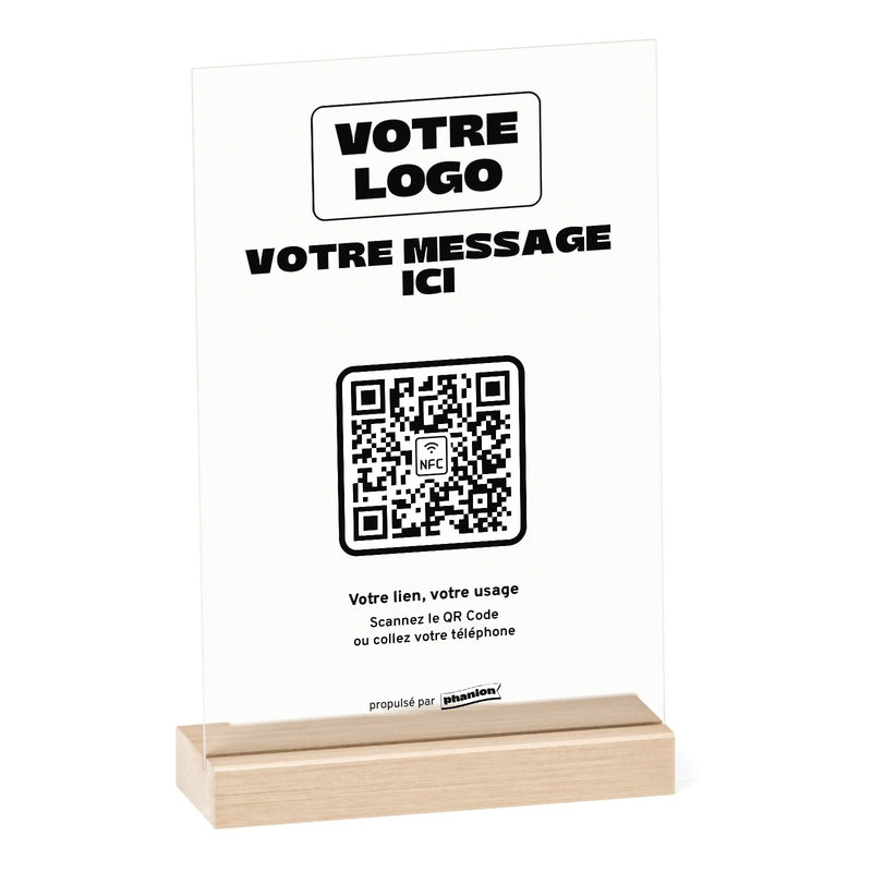 Plaque sur mesure Votre message ici personnalisée en acrylique