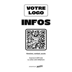 Plaque sur mesure Infos personnalisée LED socle bois
