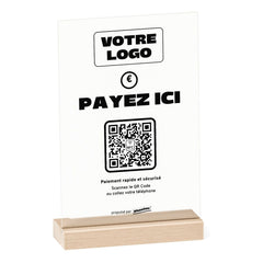 Plaque sur mesure Payez ici personnalisée en acrylique