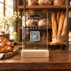 Plaque sur mesure personnalisée LED dans une boulangerie
