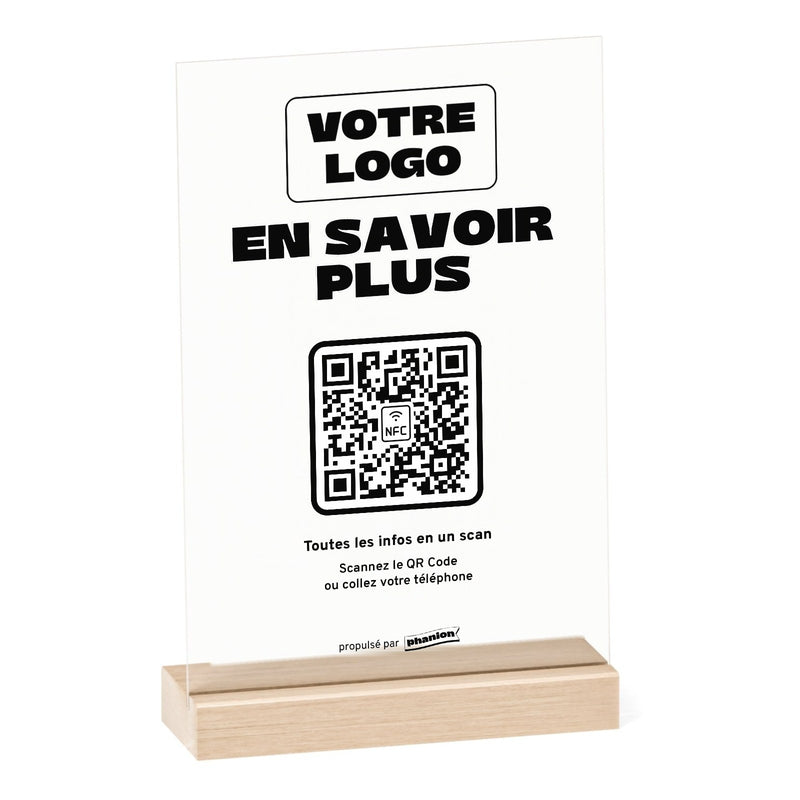 Plaque sur mesure En savoir plus personnalisée en acrylique