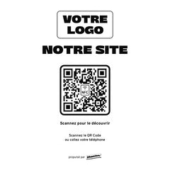 Plaque sur mesure Notre site personnalisée LED socle bois