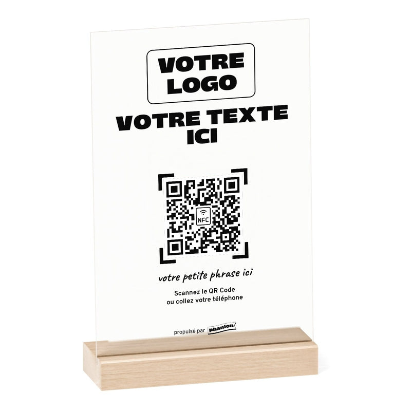Plaque sur mesure Votre texte ici personnalisée en acrylique