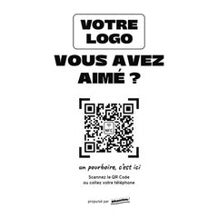 Plaque pourboire Vous avez aimé personnalisée LED socle bois