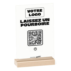 Plaque pourboire Laissez un pourboire personnalisée en acrylique