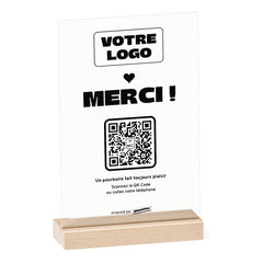 Plaque pourboire Merci personnalisée en acrylique