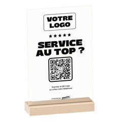 Plaque pourboire Service au top personnalisée en acrylique
