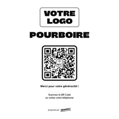 Plaque pourboire Pourboire personnalisée LED socle bois