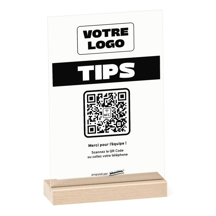 Plaque Pourboire « Tips » Acrylique
