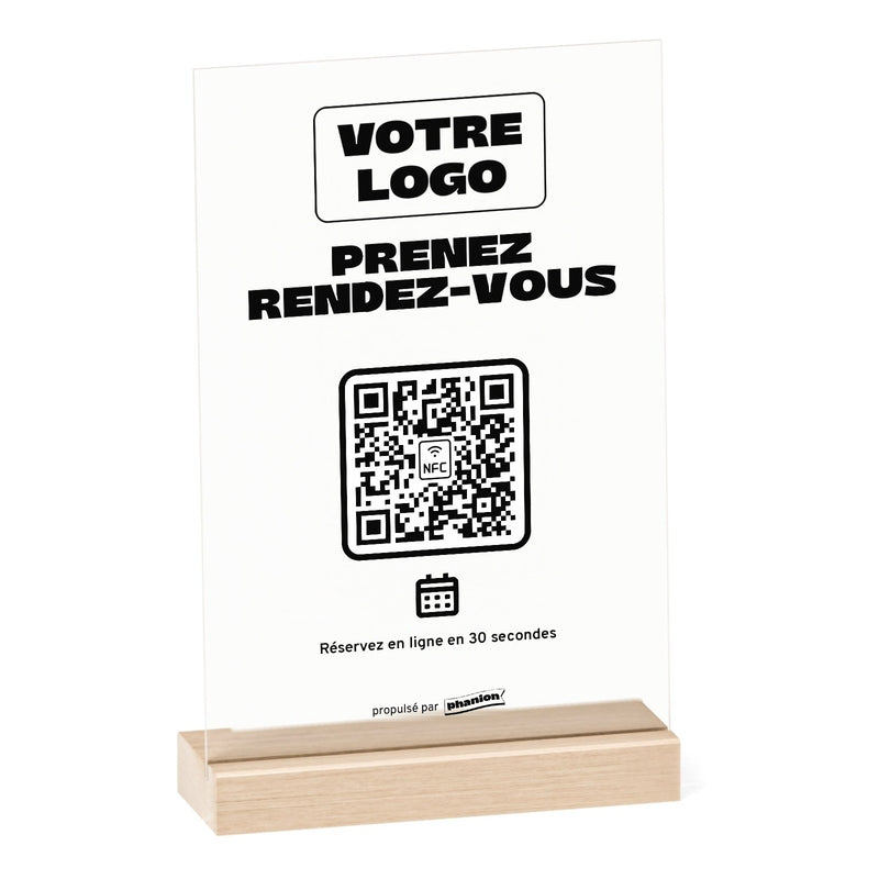 Plaque rendez-vous Prenez rendez-vous personnalisée en acrylique