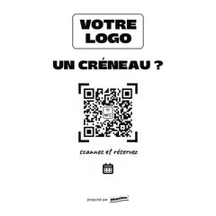 Plaque rendez-vous Un créneau personnalisée LED socle bois
