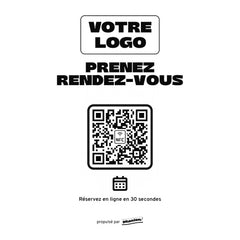 Plaque rendez-vous Prenez rendez-vous personnalisée LED socle bois