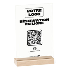 Plaque rendez-vous Réservation en ligne personnalisée en acrylique