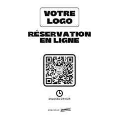 Plaque rendez-vous Réservation en ligne personnalisée en acrylique